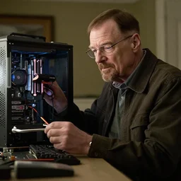 Walter White building a pc.
