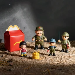 collection of Happy Meal toys from WW2-era Japan