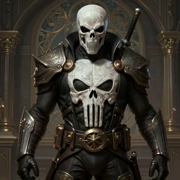 a gaming screenshot still portrait of the punisher in the matrix, deep focus, d & d, fantasy, intricate, elegant, highly detailed, digital painting, artstation, concept art, matte, sharp focus, illustration, dark fantasy style art, hearthstone, art by artgerm and greg rutkowski and alphonse mucha