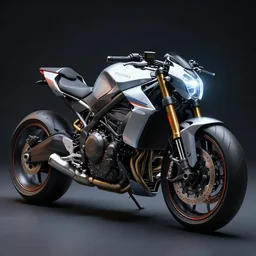 a cyberpunk motorcycle concept designed by art zhu, highly detailed, intricate, dramatic lighting,