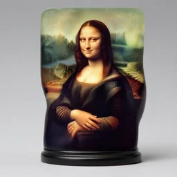 mona lisa action figure, photorealistic, centered, product photography, studio lighting, amazing