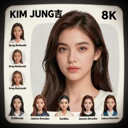 girl with a beautiful face, character sheet, concept design, contrast, hot toys, kim jung gi, greg rutkowski, zabrocki, karlkka, jayison devadas, trending on artstation, 8 k, ultra wide angle, pincushion lens effect