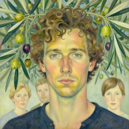 detailed portrait of timothy olyphant olive!! olives!! tree! by tomasz alen kopera and peter mohrbacher and johanna martine! and margaret keane! coherent luminescent