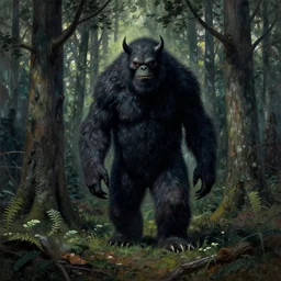 a monster in a forest by zdzislaw beksinski, matte painting, aesthetic