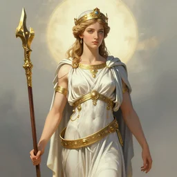 athena, goddess of wisdom, drawn by artgerm, digital artwork by karol bak and rhads