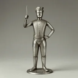 art deco tin man made out of metal, 1 9 th century photography