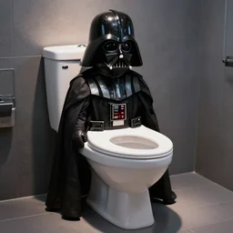 a toilet that resembles Darth Vader