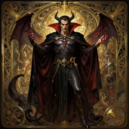 christian bale as dracula, intricate, d & d, wizard, powerful, fantasy, art nouveau, baroque style, digital painting, trending on artstation, sharp focus, wide shot, illustration, evil, demonic, monstrous, global illumination, ray tracing, art by artgerm and greg rutkowski and ruan jia