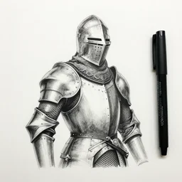 8 0 s black ink liner pen sketch of a knight, realistic style by gnomon and marvel, gnomon, boris vallejo, gnomon, boris vallejo, high quality paper, gnomon, 1 9 8 0 s, boris vallejo, gnomon, boris vallejo, gnomon