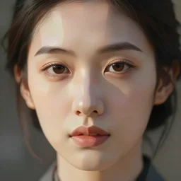low poly count close up of face