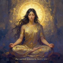 the sacred feminine by alex grey, digital visionary art