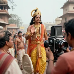 an epic cinematic scene from Ramayan, photograph by Steve McCurry, shot on Mamiya large format film camera, trending on Flickr, detailed, 8K, HDR, HD,