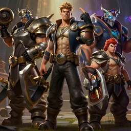 male league of legends champions in real life realistic, live action, extremely detailed,