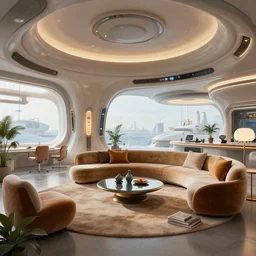 science fiction retro living room, modern, architectural_visualization, interior design, architecture, architectural visualization, photo realistic