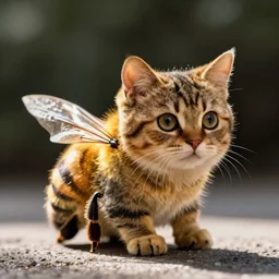 photo of world's smallest cat the size of a honeybee
