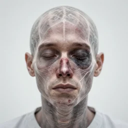 an x ray of face transplant , photorealistic,by Wlop,4k resolution