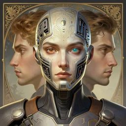 symmetry!! soldier 7 6 from overwatch, computer parts embedded into face, intricate, elegant, highly detailed, digital painting, artstation, concept art, smooth, sharp focus, cyberpunk, illustration, art by artgerm and greg rutkowski and alphonse mucha, 8 k