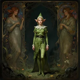 An Elf ,zenith angle, shadowy area, dramatic lighting, concept art, digital painting, Unreal Engine 5, 8K, art by artgerm and Greg Rutkowski and Alphonse Mucha