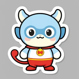 cute miss mascot flamoutan flamoutan simisear super hero sticker art, cronobreaker, beeple game icon