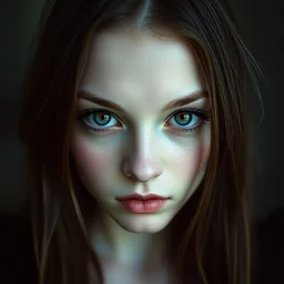 photograph of a young woman from melbourne, 9 0 s goth, dof, sharp focus, highly detailed face, symmetric face, realistic iris, cinestill 8 0 0 t, photography by paolo roversi