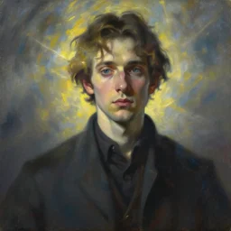 an oil painting of an average person in a long dream by Lovecraft and junji into