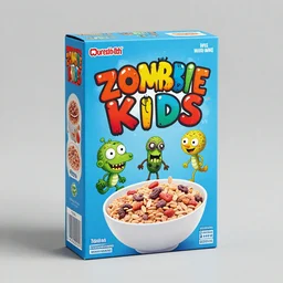 zombie kids cereal box design