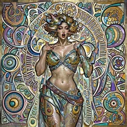 fortune teller, passionate , seductive, sweaty, intricate fashion clothing, insane, intricate, highly detailed, digital painting, artstation, concept art, smooth, sharp focus, illustration, Unreal Engine 5, 8K, art by artgerm and greg rutkowski and alphonse mucha