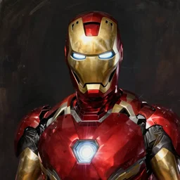 Portrait of Kratos as Iron Man by greg rutkowski