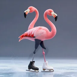 The grand alchemist id a flamingo-man, he likes ice-skating. Gorgeous and with flair, a fantasy sci-fi dreamworld painting in neon geometric inks, art nouveau by Terese Edvard Guay Kinkade