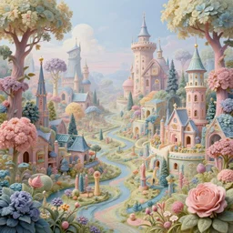 intricate highly detailed fairytale scenery, high resolution uhd hyper realistic hyperdetailed 8 k pastel paint pour by peter mohrbacher