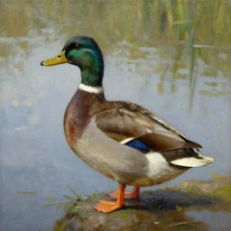 a duck on the prowl oil painting eyvind earle