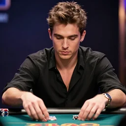 closeup of handsome gigachad XQC gambling