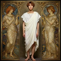 wide angle full body portrait of Park Jimin of BTS, with a perfect face and perfect body, thin waist, plump lips, intricate, single face, wearing greek Palla, highly detailed, digital painting, artstation, concept art, smooth, sharp focus, illustration, Unreal Engine 5, 8K, art by artgerm and greg rutkowski and alphonse mucha