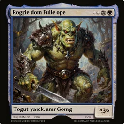 rogue ogre, magic the gathering, oil painting, highly detailed, full portrait