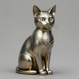 metal cat, elegant, highly detailed, digital painting, trending on artstation, concept art, smooth, sharp focus, illustration, art by artgerm and greg rutkowski and alphonse mucha, 8 k