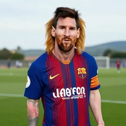 a portrait of lionel messi in a scenic environment by tomma abts