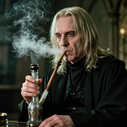 lord voldemort smoking a bong, photo, realism, 5 0 mm