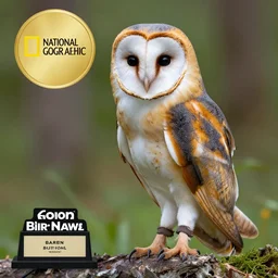 professional photo of a fox barn owl, national geographic, nature, photo in the forest, studio lighting, very detailed, unreal engine, canon photo, professional lighting, good composition, winning award photo, real fox barn owl, real,