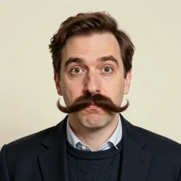 famous portraits of people with funny mustaches added to them, works of art