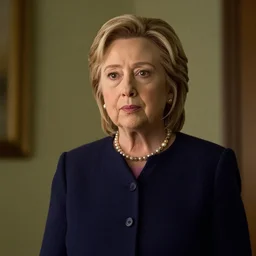 cinematic shot of hillary clinton in breaking bad