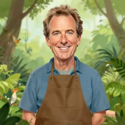 caricature of bill murray as a zoo keeper