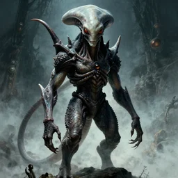 exquisite imaginative alien creature poster art, movie art, by lucusfilm, weta studio, alphonso mucha, james jean, frank frazetta, 8 k, denoised, sharp, crisp, high quality