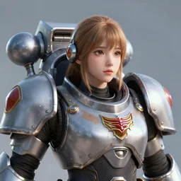 sister of steel space marine by donato giancola, fantasy, photorealistic, octane render, unreal engine, dynamic lighting, cute face, beautiful girl, beautiful, wlop, cute, perfect factions, perfect woman, trending on artstation, poster, volumetric lighting, very detailed faces, 4 k, award winning