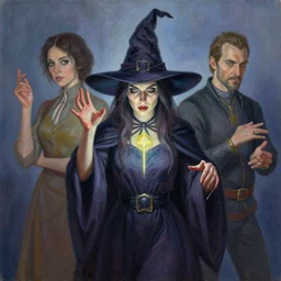 portrait of a witch casting a spell. painted by barbara canepa and alessandro barbucci and tony sandoval, wlop, loish.
