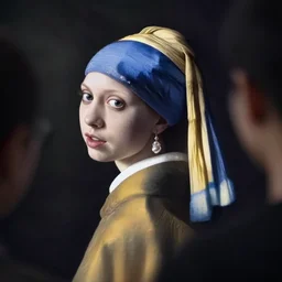 behind the scenes of girl with a pearl ear ring by vermeer cinematic lighting vogue cover shoot