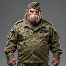 orc wearing a military uniform