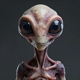 portrait of a space alien, huge giant big insect eyes, meat monstrosity, horror, the entire torso, octane render, realistic render, detailed, elegant face, slimy unreal engine, symmetrical face, greg rutkowski and ruan jia, cinematic