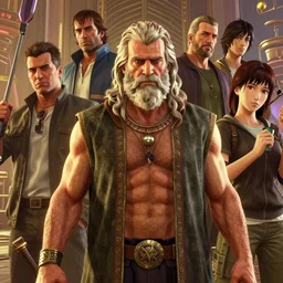 highly detailed portrait of god zeus in gta v, stephen bliss, unreal engine, fantasy art by greg rutkowski, rhads, ferdinand knab, makoto shinkai and lois van baarle, ilya kuvshinov, rossdraws, tom bagshaw, global illumination, radiant light, detailed and intricate environment