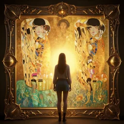 photo of a girl, 3 d render 8 k shoot, volume light, cinematic light effect, super realistic, super wide angle, cinematic, symmetrical ornament, decorative frame, by moebius, metal hurlant, akira, craig mullins, mucha, klimt, artstation