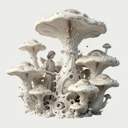 mystic aeai investigate the you complex, rendered by fungal veil operators. musical, rng story, post - modern, mirrors, hyperreal, evolutionary bioluminescence, gradient biomechanical mycelium mecha materials, volumetric light, 8 k resolution, ultra detail, rainbowshift